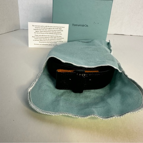 Tiffany & Co. Black Lizard Leather Belt